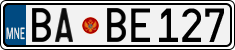 License plate of Montenegro, Cars