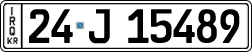 License plate of Iraq, 2022 year system