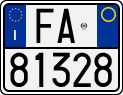 License plate of Italy, Motorcycles (1994 year series)