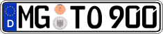 German license plate, Regular plates