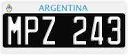 License plate of Argentina, Cars (1995, ABC 123)