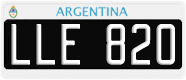 License plate of Argentina, Cars (1995, ABC 123)