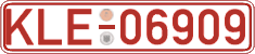 German license plate, Red license plates