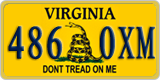 Virginia, Specialty plates (123 4AB)