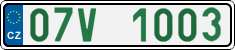 License plate of the Czech Republic, Oldtimers (2001)