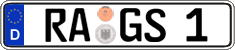 German license plate, Regular plates