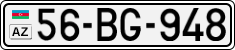 License plate of Azerbaijan, Cars