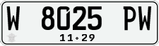 License plate of Indonesia, Regular plates