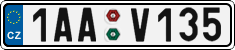 License plate of the Czech Republic, Cars (2001)