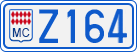 License plate of Monaco, Cars