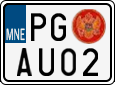 License plate of Montenegro, Scooters