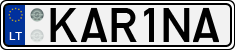License plate of Lithuania, Vanity Plates