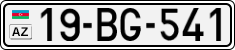 License plate of Azerbaijan, Cars