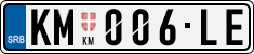 License plate of Serbia, Cars