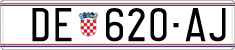 License plate of Croatia, Regular plates