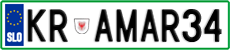 License plate of Slovenia, Vanity Plates