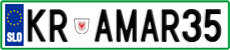 License plate of Slovenia, Vanity Plates