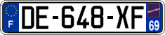 French license plate, SIV (ordinary)