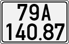 License plate of Vietnam, Cars