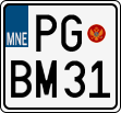 License plate of Montenegro, Motorcycles