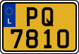 License plate of Luxembourg, 2003 year system