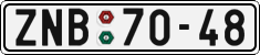 License plate of the Czech Republic, Cars (1960)