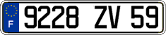 French license plate, FNI