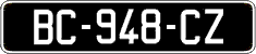 French license plate, SIV (oldtimers)