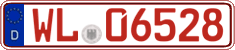 German license plate, Red license plates