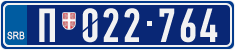 License plate of Serbia, Police