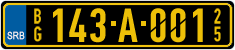 License plate of Serbia, Diplomatic