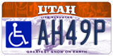Utah, Vehicles for disabled persons (AB12C/1234A)
