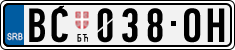 License plate of Serbia, Cars