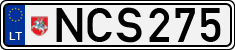 License plate of Lithuania, Cars