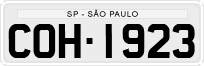 License plate of Brazil, Private owners (1990)