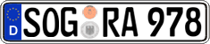 German license plate, Regular plates
