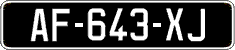 French license plate, SIV (oldtimers)
