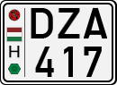 license plates of Hungary, Cars (1990)