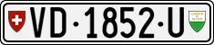 License plate of Switzerland, Dealer (with 