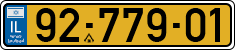 License plate of Israel, Regular plates