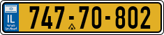 License plate of Israel, Regular plates