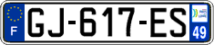 French license plate, SIV (ordinary)