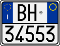 License plate of Italy, Motorcycles (1994 year series)