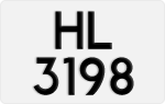 License plate of Hong Kong, AB 1234