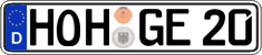 German license plate, Regular plates