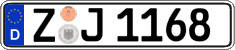 German license plate, Regular plates