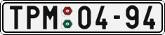 License plate of the Czech Republic, Cars (1960)