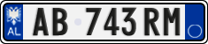 License plate of Albania, Cars (2011)