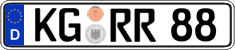 German license plate, Regular plates