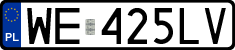 License plates of Poland, Regular car plates
